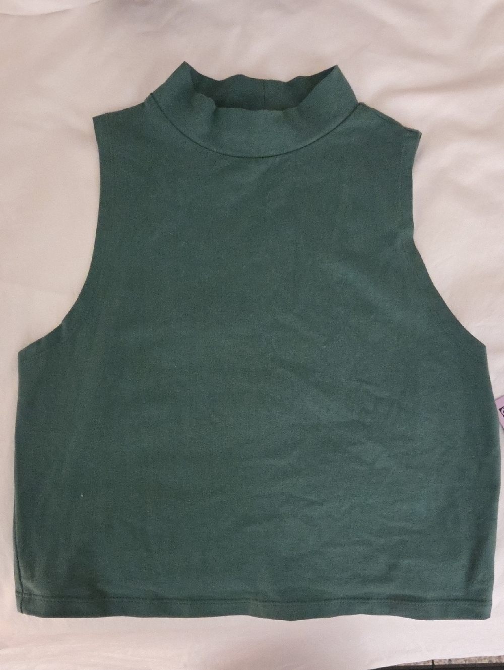 wild fable Dark Green Mock Neck Cropped Tank NWT